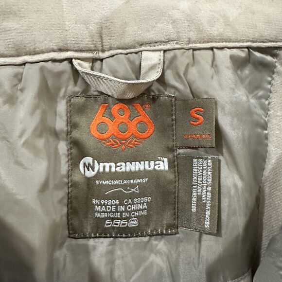 686 Mannual Ski Snow Pants Women Small Beige Active - Picture 2 of 16